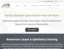 Tablet Screenshot of bowermancarpetcleaning.com